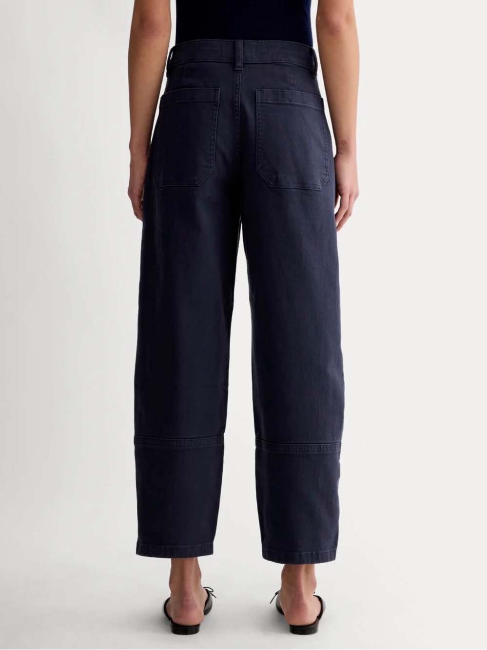 Everlane The Utility Barrel Pant in Navy size 10 Regular high rise - Picture 2 of 7